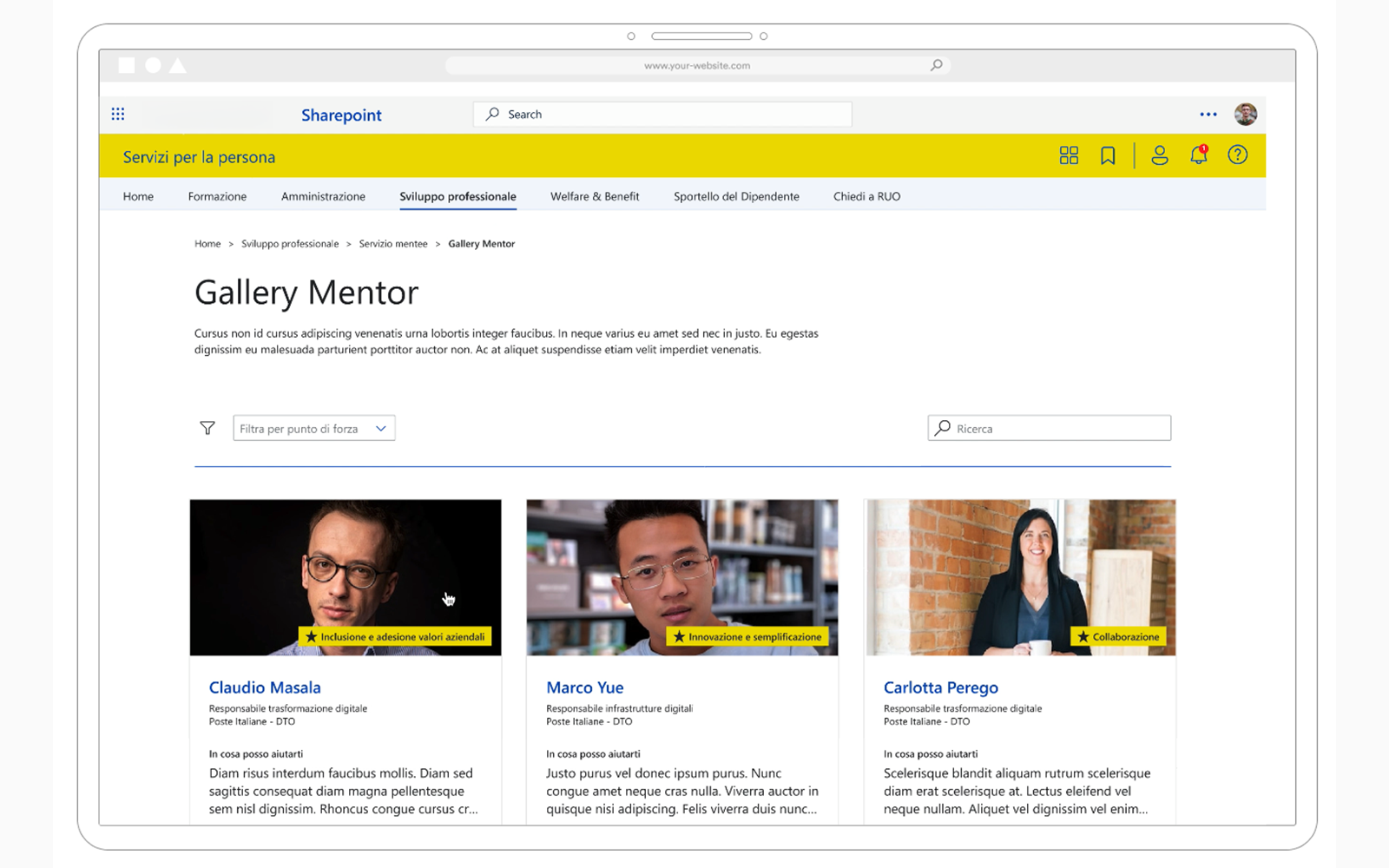 HR Platform - Mentor Gallery